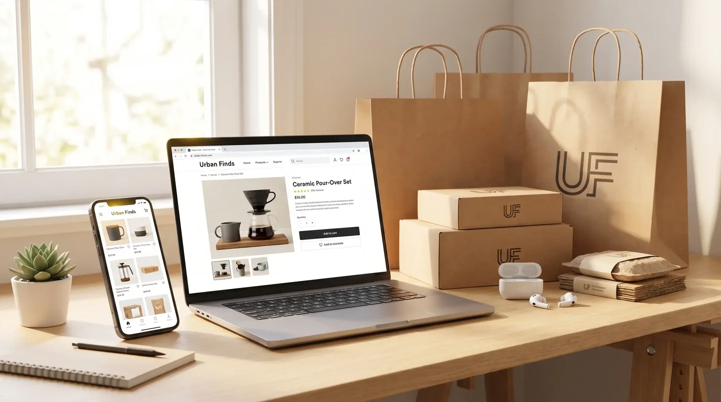 An e-commerce storefront on mobile